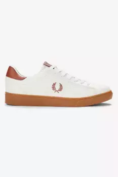 Кроссовки Spencer Leather унисекс со шнуровкой и логотипом Fred Perry, белый