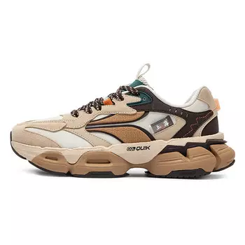Кроссовки Spirit Eye PRO Lifestyle для мужчин с низким верхом цвета овсянки, кремового/бежевого, чайного, коричневого цвета 361°