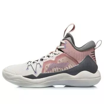 Кроссовки спортивные средней высоты розовые Li-Ning, серый