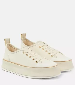 Кроссовки spring на платформе из парусины Max Mara, бежевый