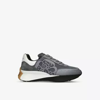 Кроссовки Sprint Runner с тисненым логотипом Alexander Mcqueen, серый
