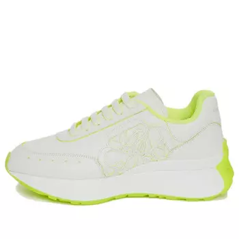 Кроссовки sprint runner 'white acid yellow' Alexander Mcqueen, белый