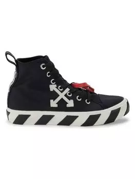 Кроссовки среднего размера из вулканизированной парусины Off-White, цвет Black White