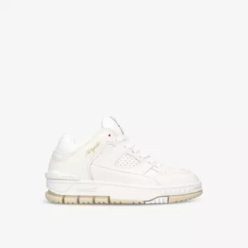 Кроссовки средней высоты из кожи и переработанного полиэстера с фирменной нашивкой Area lo Axel Arigato, белый