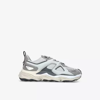 Кроссовки средней высоты из смесовой кожи со вставками satellite Axel Arigato, серый