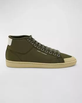 Кроссовки средней высоты Saint Laurent, цвет Kaki