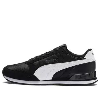 Кроссовки st runner v2 black/white low sneakers Puma, черный