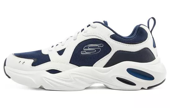 Кроссовки Stamina Airy Chunky для мужчин с низким верхом, белые/темно-синие Skechers