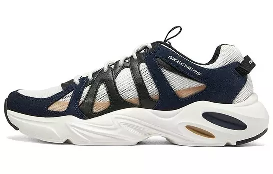 Кроссовки Stamina Airy Chunky для мужчин с низким верхом белого/черного/синего цвета Skechers