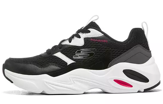 Кроссовки Stamina Airy Chunky женские низкие, черные/белые Skechers