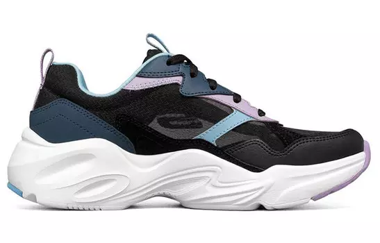 Кроссовки Stamina Airy Chunky женские низкие черные/синие Skechers