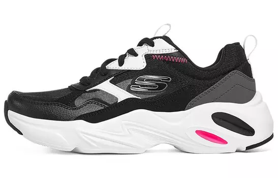 Кроссовки Stamina Airy Chunky женские низкие, черные/белые Skechers