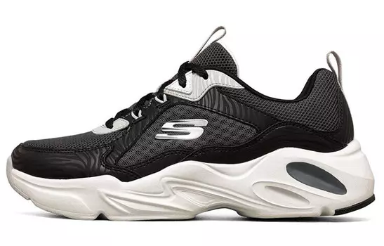Кроссовки Stamina Airy Chunky женские низкие, черные/белые Skechers