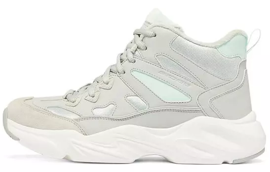 Кроссовки Stamina Airy Chunky женские высокие серые/зеленые Skechers