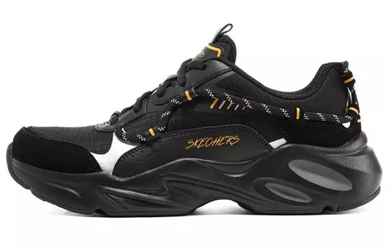 Кроссовки Stamina Airy Lifestyle женские с низким верхом, черные/белые/желтые Skechers