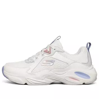 Кроссовки stamina airy low top running shoes white/purple Skechers, белый