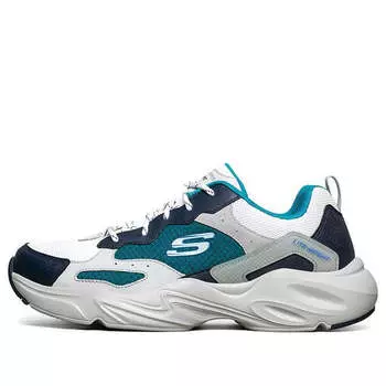 Кроссовки stamina airy low-top running shoes white/blue/green Skechers, белый