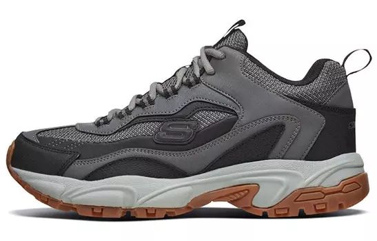 Кроссовки Stamina Chunky для мужчин с низким верхом серого/черного цвета Skechers
