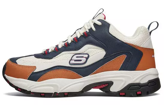 Кроссовки Stamina Chunky для мужчин с низким верхом, темно-синие/белые/оранжевые Skechers
