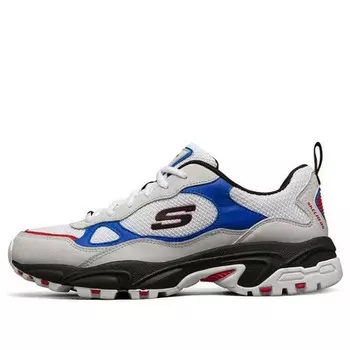 Кроссовки stamina running shoes white/black/blue Skechers, белый