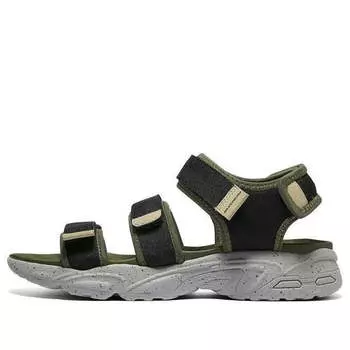 Кроссовки stamina sandal 'olive black' Skechers, зеленый