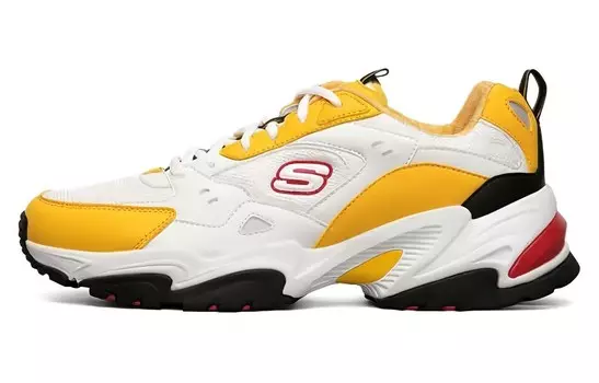 Кроссовки Stamina V2 Chunky для мужчин с низким верхом, белые/черные/желтые Skechers