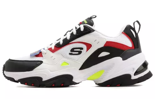 Кроссовки Stamina V2 Chunky для мужчин с низким верхом, белые/черные/красные Skechers