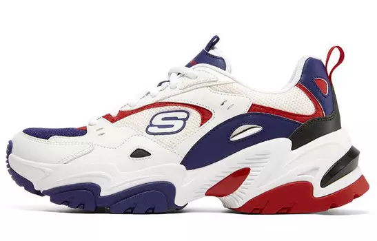 Кроссовки Stamina V2 Chunky женские низкие белые/темно-синие/красные Skechers