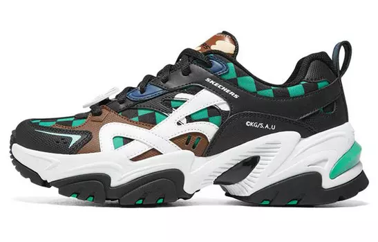Кроссовки Stamina V2 Chunky женские низкие черные/многоцветные Skechers