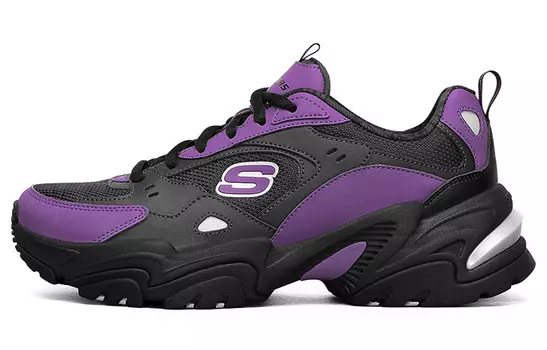Кроссовки Stamina V2 Chunky женские низкие черные/фиолетовые Skechers