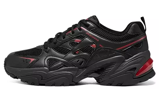 Кроссовки Stamina V2 Chunky женские низкие черные/красные Skechers