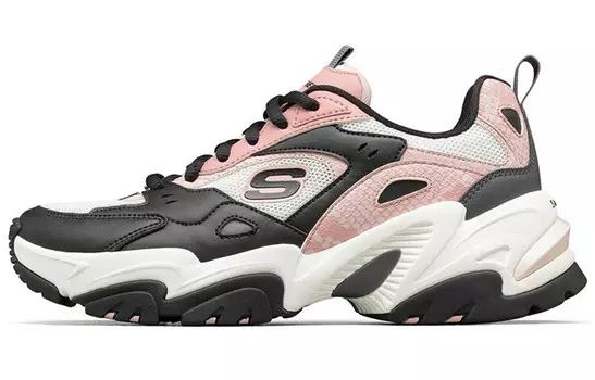 Кроссовки Stamina V2 Chunky женские низкие розовые/белые Skechers
