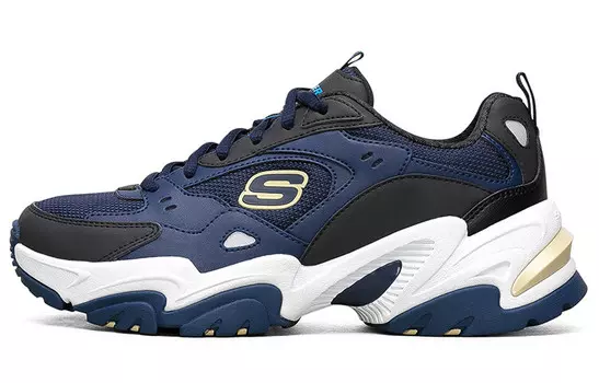 Кроссовки Stamina V2 Chunky женские низкие, синие/черные Skechers