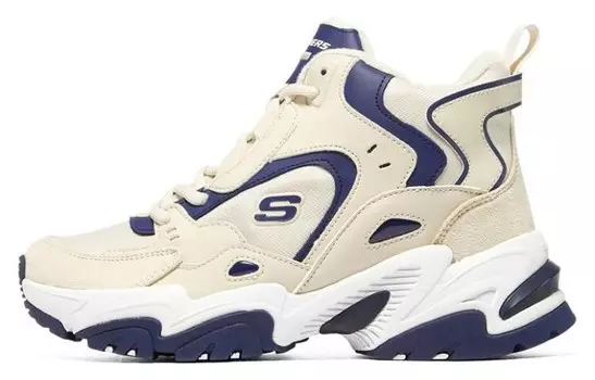 Кроссовки Stamina V2 Chunky женские средней высоты бежево-синие Skechers