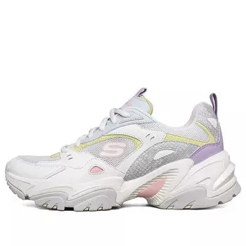 Кроссовки stamina v2 low running shoes gs white/purple Skechers, белый