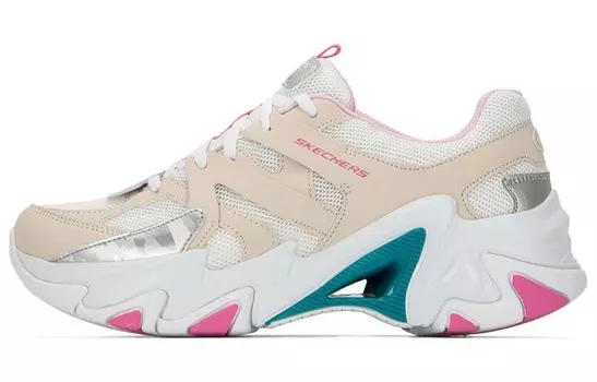 Кроссовки Stamina V3 Chunky женские низкие бежевые/фиолетовые Skechers
