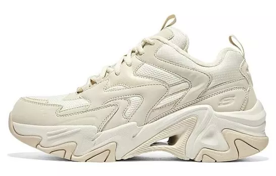 Кроссовки Stamina V6 Chunky мужские низкие белые бежевые Skechers