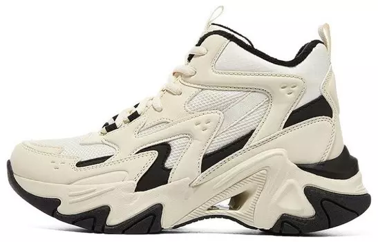 Кроссовки Stamina V6 Chunky женские средней высоты, черные, белые, бежевые Skechers