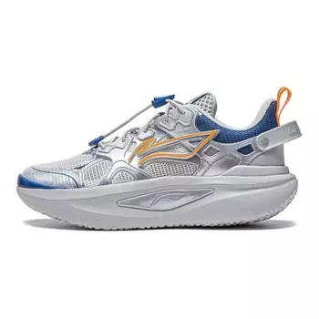 Кроссовки Star Kids Lifestyle GS Low-top серебристо-синие/желтые Lining Young, желтый