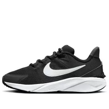 Кроссовки star runner 4 'black white' Nike, черный