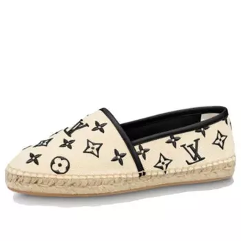 Кроссовки starboard flat espadrille shoes 'beige black monogram' Louis Vuitton, бежевый