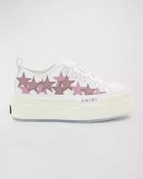 Кроссовки Stars на платформе из парусины Amiri, цвет Pink