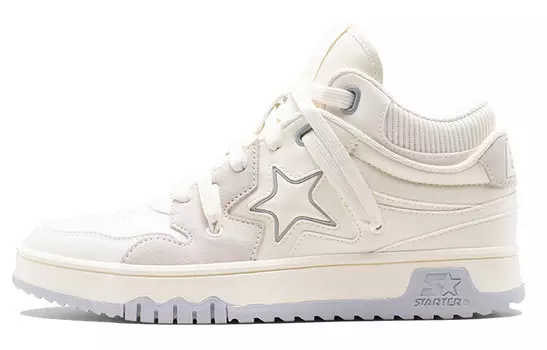 Кроссовки STARTER Skateboarding Shoes Men High-top Cream White, белый