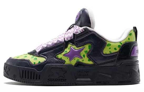 Кроссовки STARTER Skateboarding Shoes Women's Low-top Green, черный/зеленый