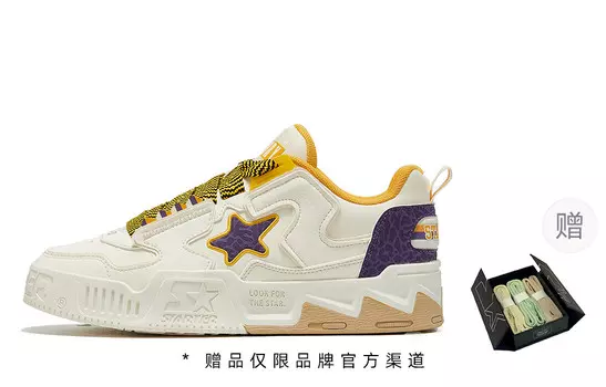 Кроссовки STARTER Vol Series Skateboarding Shoes Women's Low-top White/blue, фиолетовый