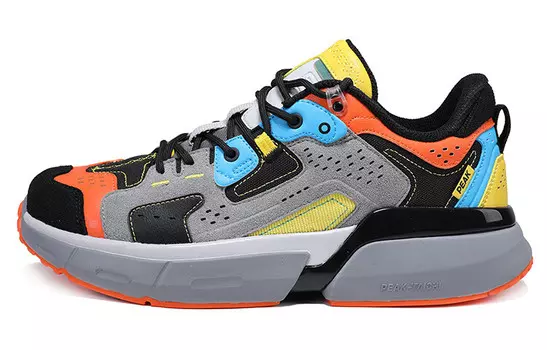 Кроссовки State Pole для бега мужские с низким верхом серебристо-серые/оранжевые Peak