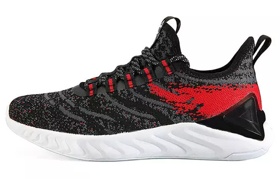 Кроссовки State Pole для бега женские с низким верхом, светло-дымчато-серые/темно-обсидиановые/белые/ярко-малиновые Peak