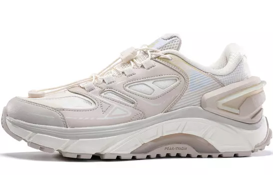 Кроссовки State Pole для бега женские с низким верхом цвета слоновой кости и желтого цвета Peak