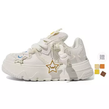 Кроссовки Stateof Stars Star Emoji Skateboarding Shoes Unisex Low-top, белый