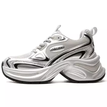 Кроссовки STELLA WEISZ Chunky Sneakers Women's Low-top, серебряный